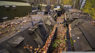 Illustration for article titled Excellent pictures of abandoned Russian military vehicles found in the woods